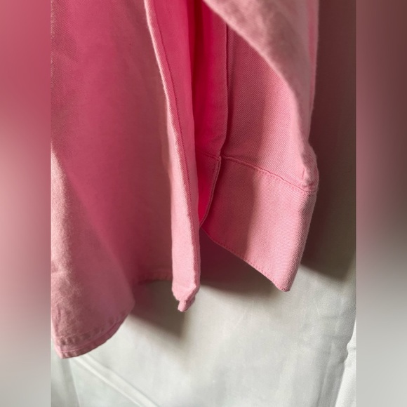 Old Navy Boyfriend Shirt Women’s L Pink Top Button - Picture 5 of 10